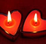 Красивые обои сердечки свечи, высокого качества скачать